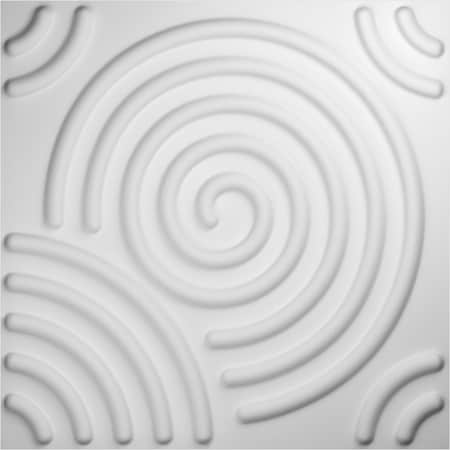 Ekena Millwork 19 5/8in. W x 19 5/8in. H Spiral EnduraWall Decor 3D Wall Panel Covers Total 53.49 Sq. Ft., 20PK WP20X20SPWH-CASE-20